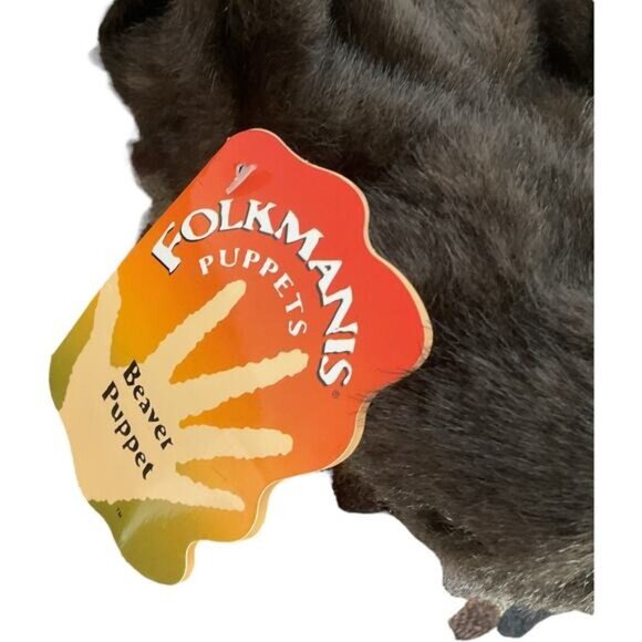 Folkmanis Realistic Beaver Puppet Plush Toy - Picture 7 of 10